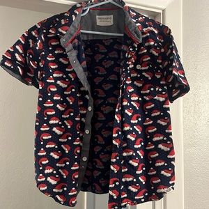Boys holiday Christmas button down
